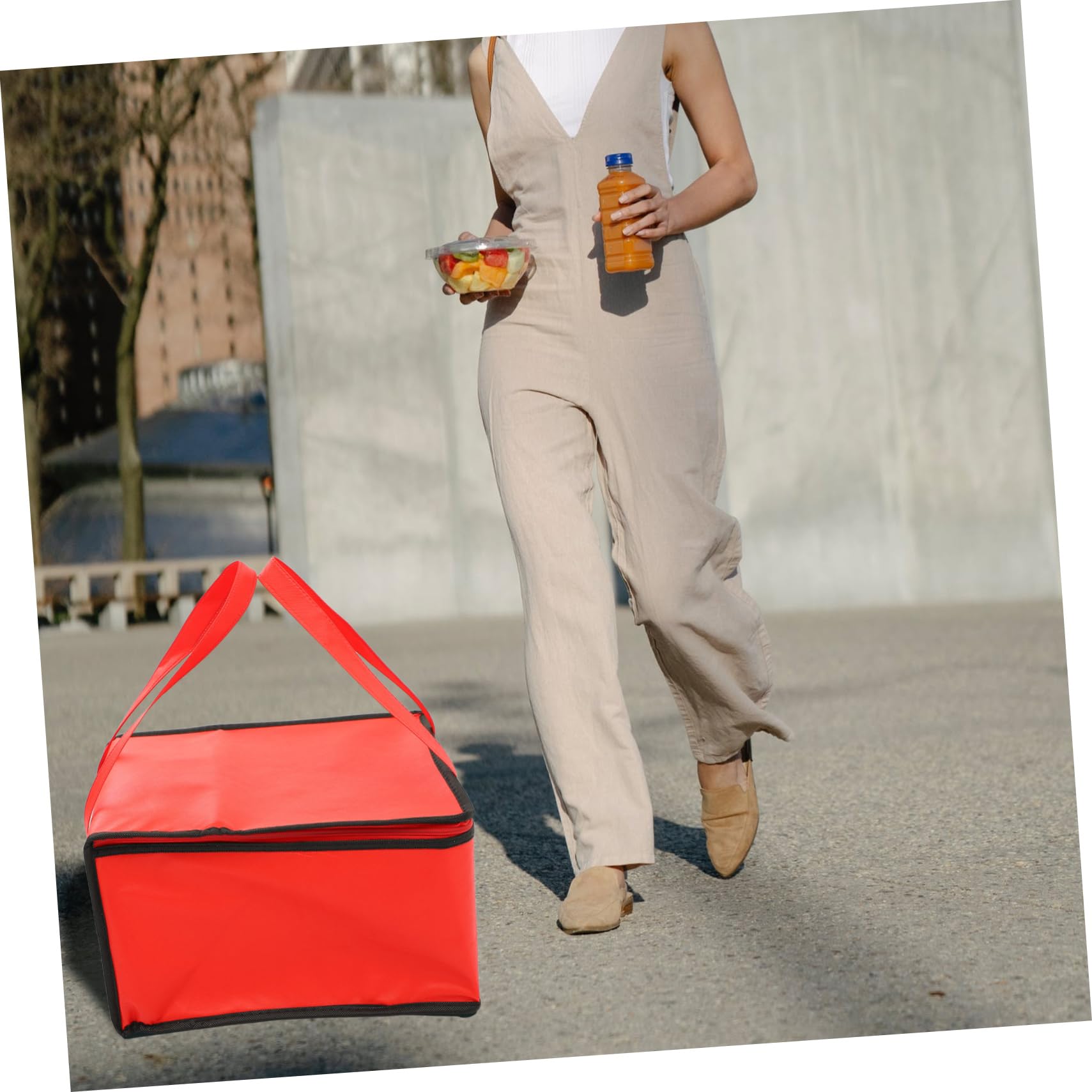 TOPBATHY 4piezas Bolsa Térmica Para Comida Transportador Aislante De Almuerzo Para Pizza y Comida Para Picnics