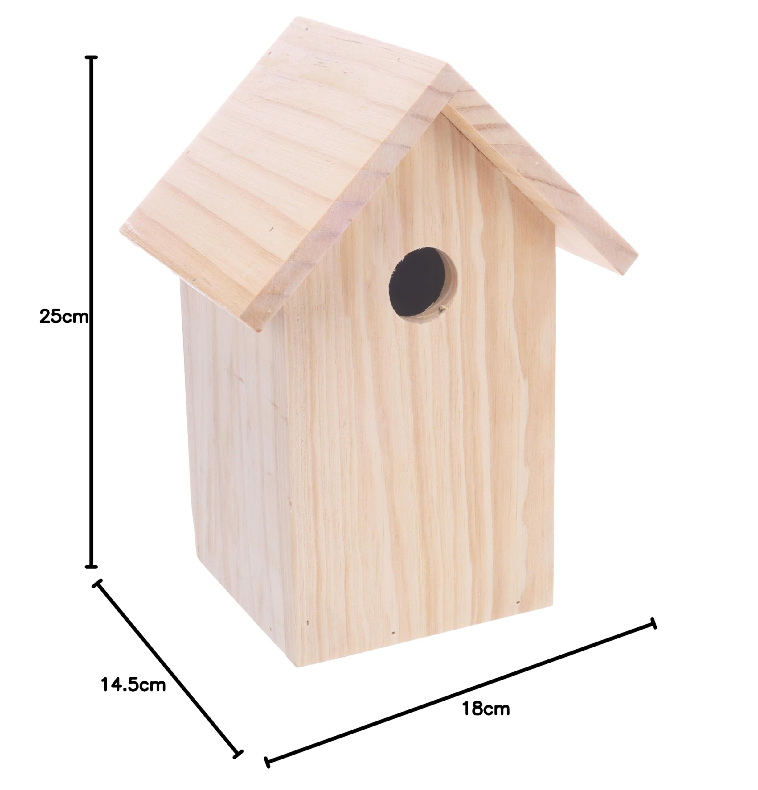 Flamingo Caja Nido para Pájaros - Bozo de Madera Natural - Refugio Seguro y Duradero para Tu Jardín — view 7