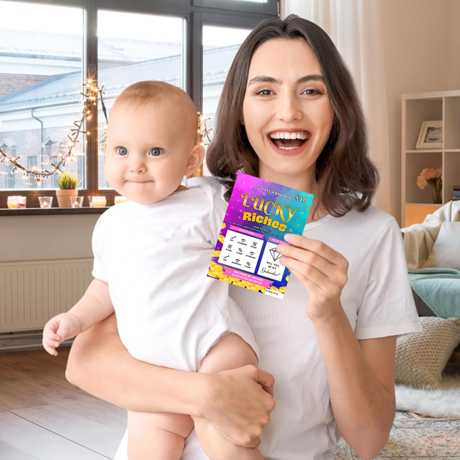 Will You Be My Godmother Proposal Card, Lottery Scratch Off Card for God Mom, Godmother Proposal Gifts, Will You Be My Godparents Proposal, Godparents Present Proposal Gift - Image 3