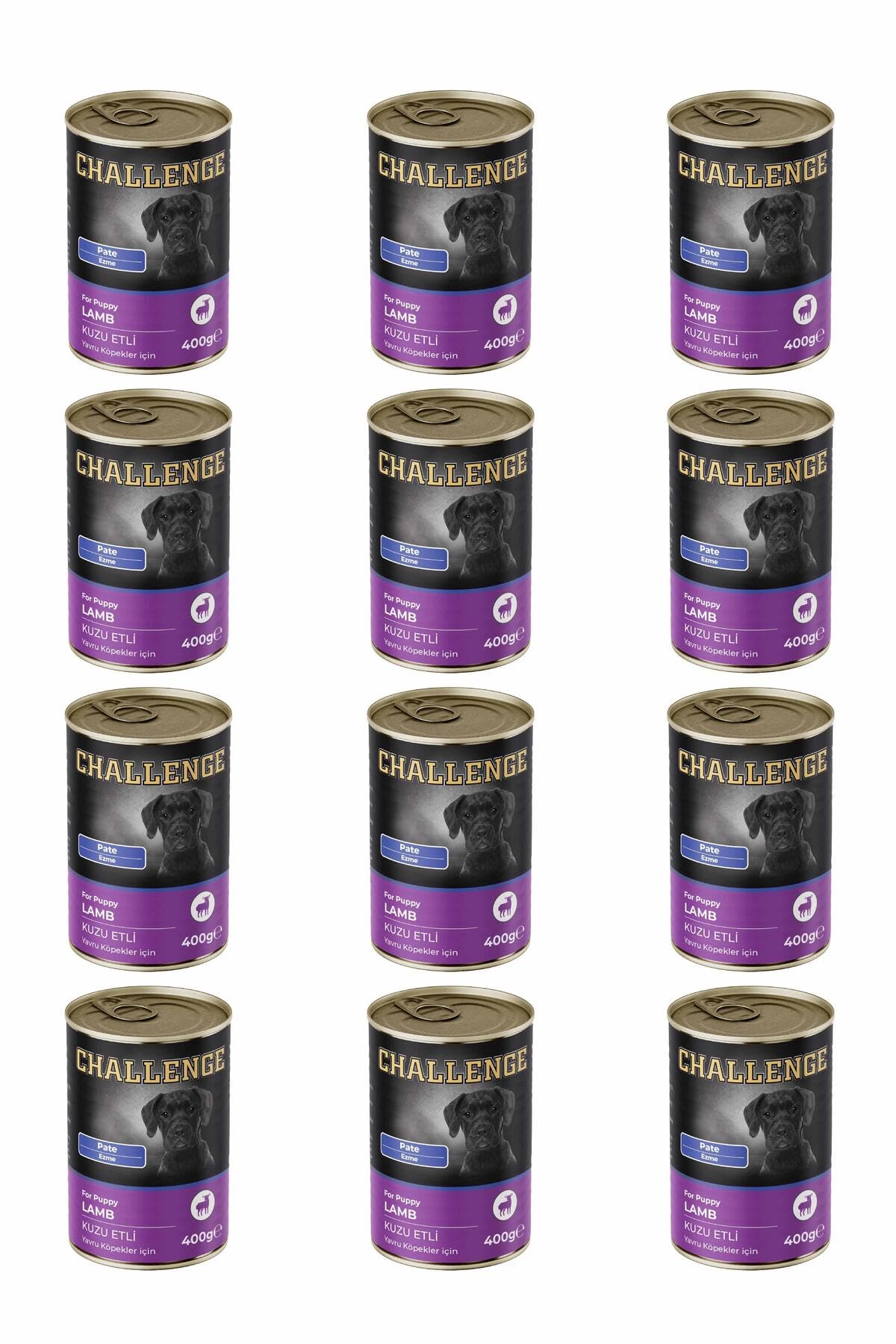 Challenge Pate Kuzu Etli Yavru Köpek Konservesi 400 Gr X 12 Adet