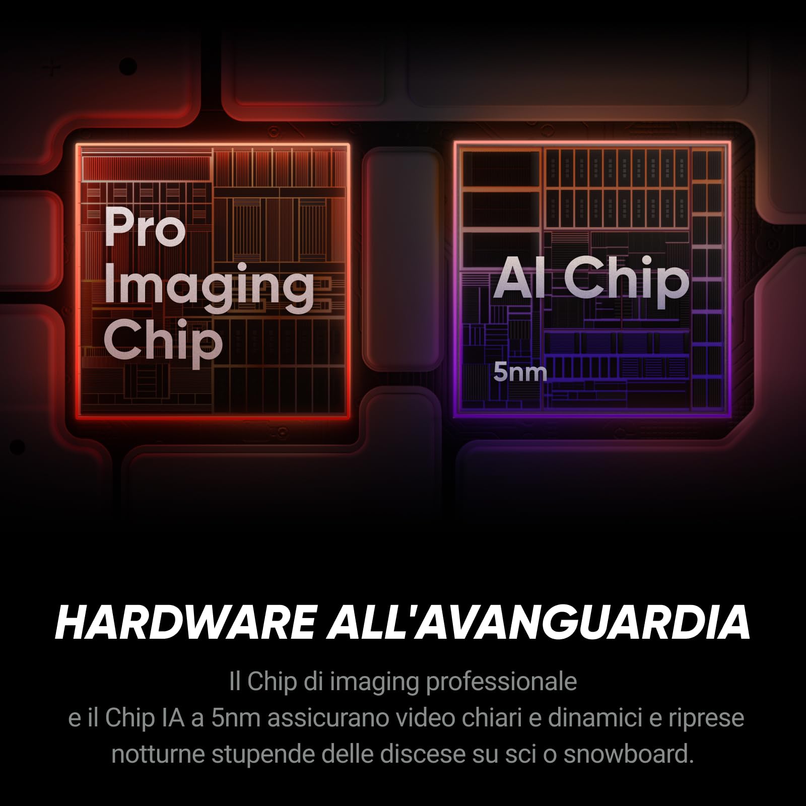 Insta360 Ace Pro 2 Pack Sci - Action Cam Impermeabile in 8K co-ingegnerizzata con Leica, sensore 1/1.3", doppio chip IA, superba in bassa luce, audio superiore.