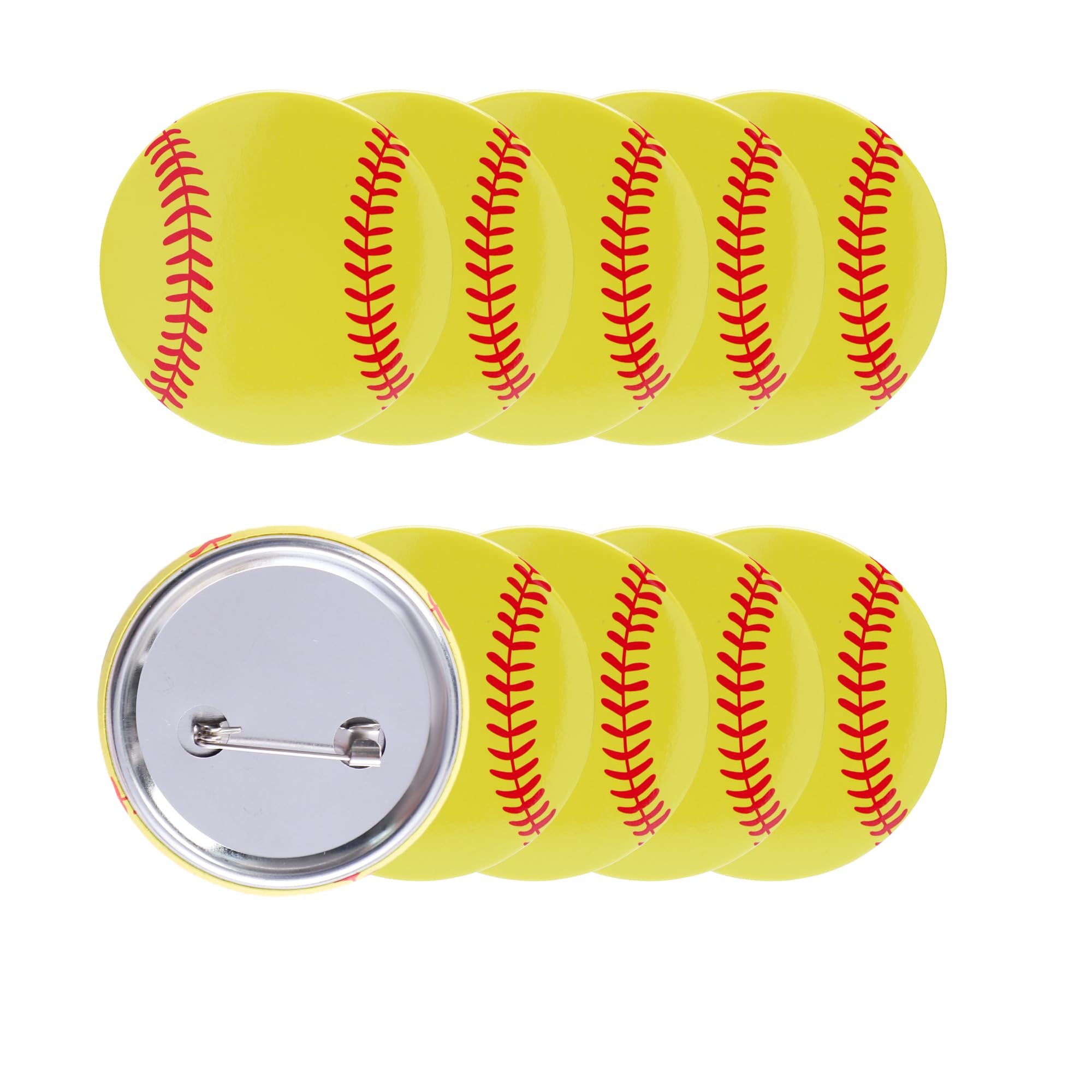 Vagocom Softball Cute Buttons Pins Softball Gifts for Team,1.97Inch/5cm Round Little Hat Pin Bag Pin for Women Girls Softball Party Accessories Supplies Stuff