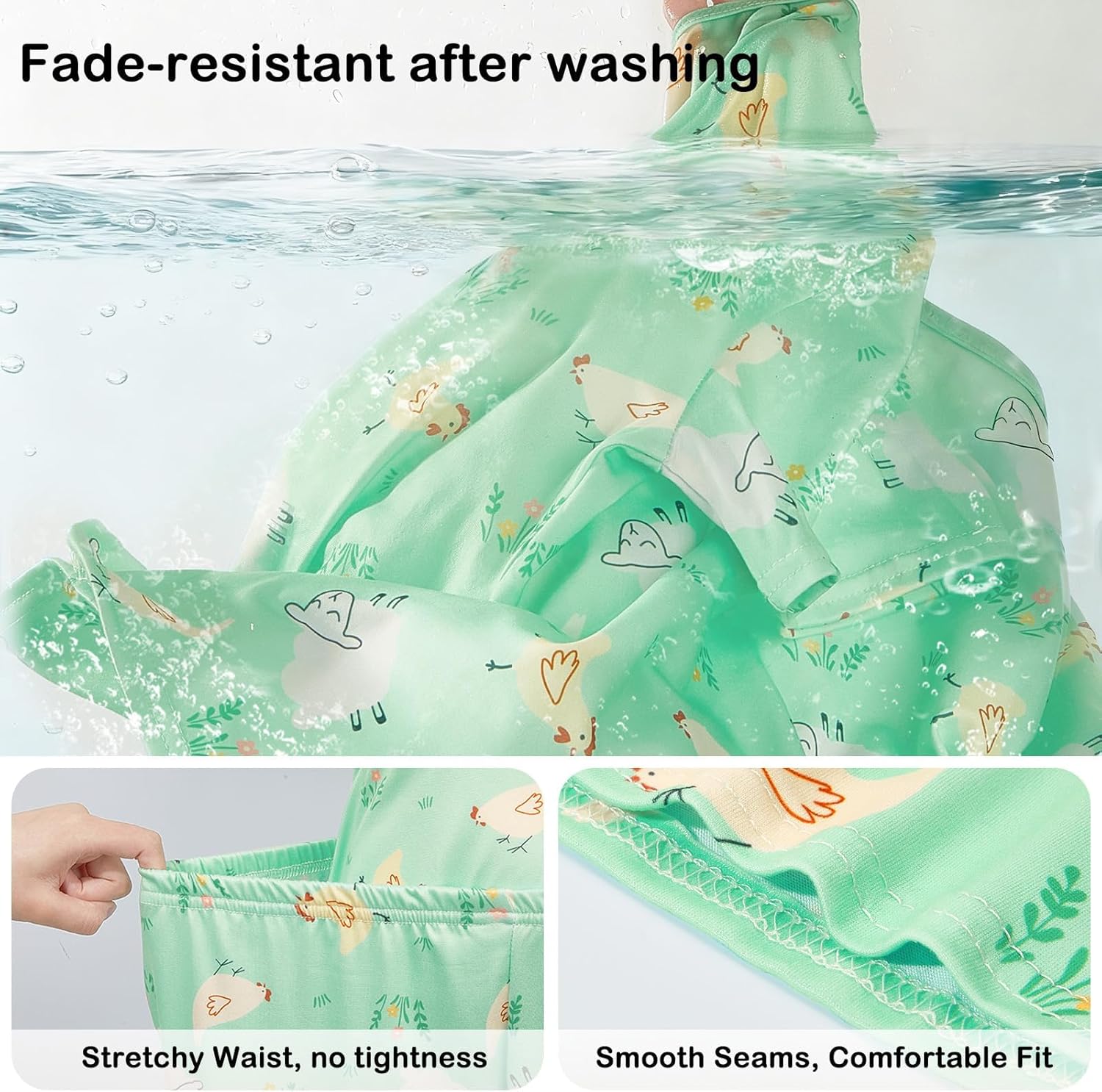 Basumee Girls Pajamas Toddler & Little Girls Kids Pajamas Set 2PCS Short Sleeve Long Pants PJS Sleepwear Clothes for Ages 2-9 - Image 5