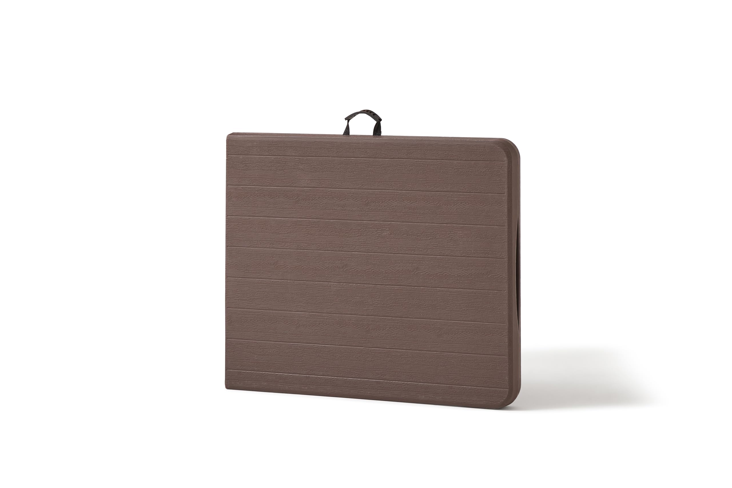 KG KITGARDEN - Tavolo pieghevole portatile multifunzione, 180 x 74 x 74 cm, imitazione legno, marrone