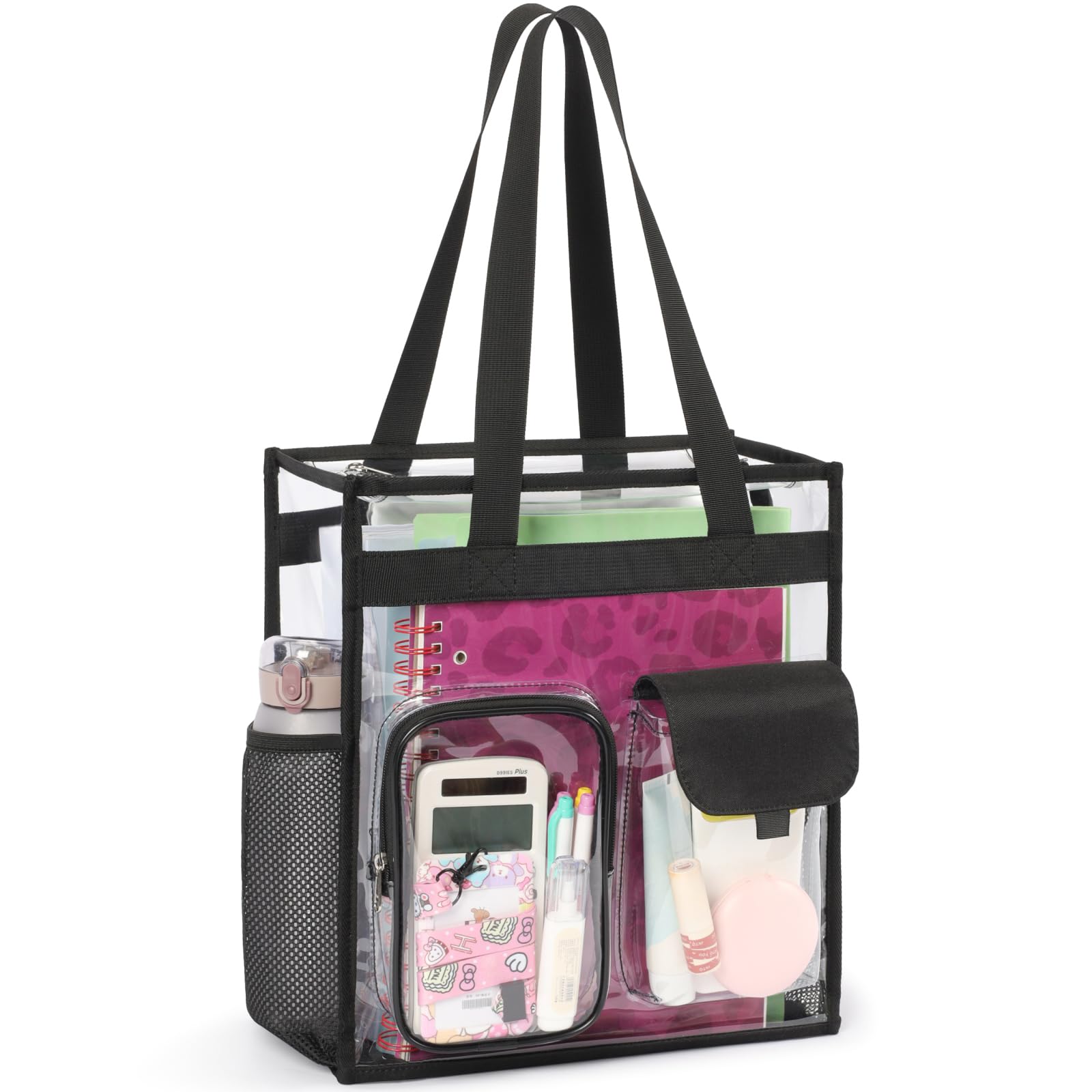 PACKISM Clear Tote Bag for School - Large Heavy Duty Clear Tote for Girls