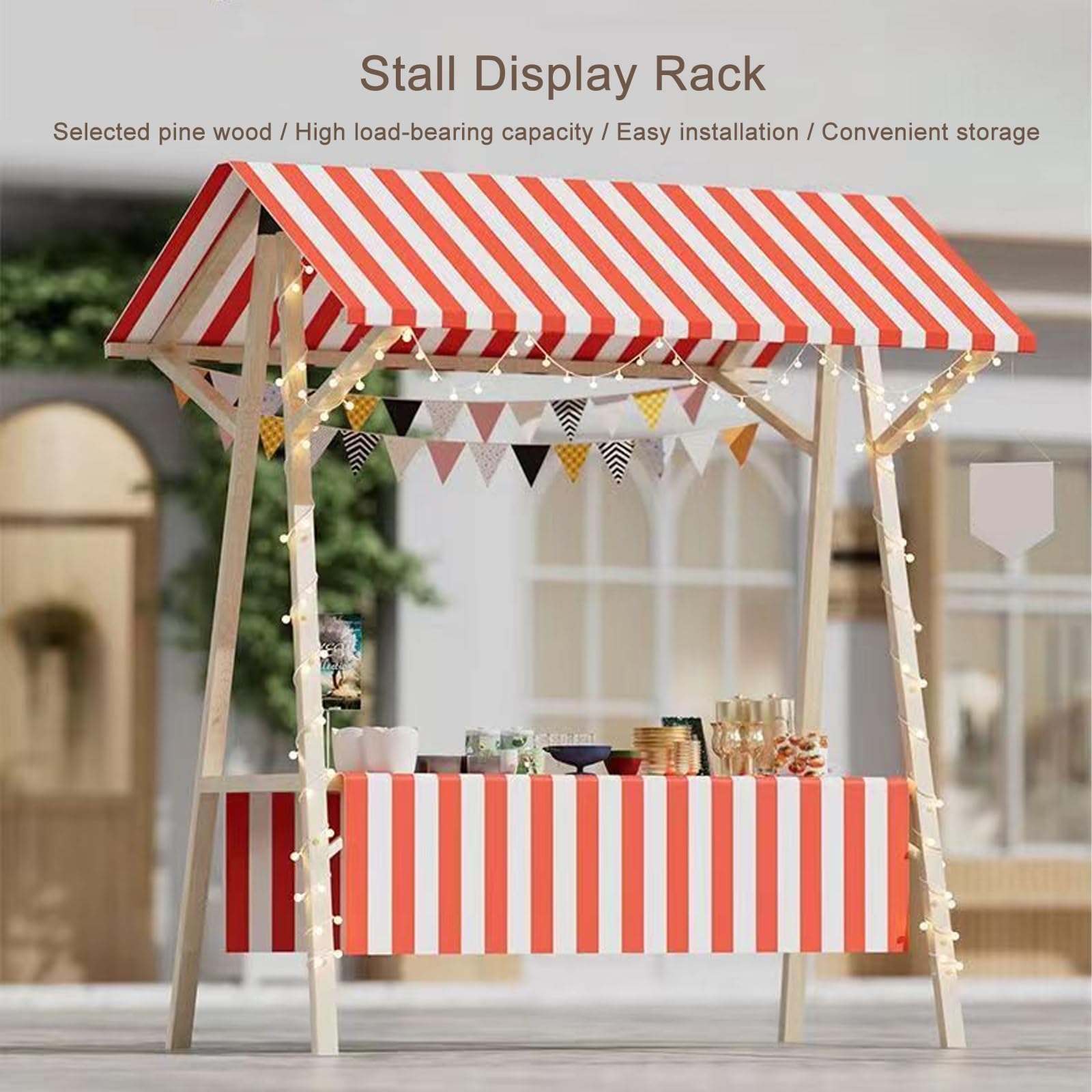 Faltbarer Marktstand Verkaufsstand Mit Sonnendach, Mobiler Imbisswagen Für Veranstaltungen Im Freien, Streetfood(White1,150cm/59in)