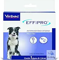 Virbac Effipro Antipulgas e Carrapatos para Cães de 10 kg a 20 kg com 1 Pipeta