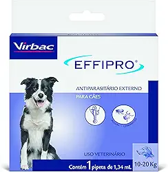 Virbac Effipro Antipulgas e Carrapatos para Cães de 10 kg a 20 kg com 1 Pipeta