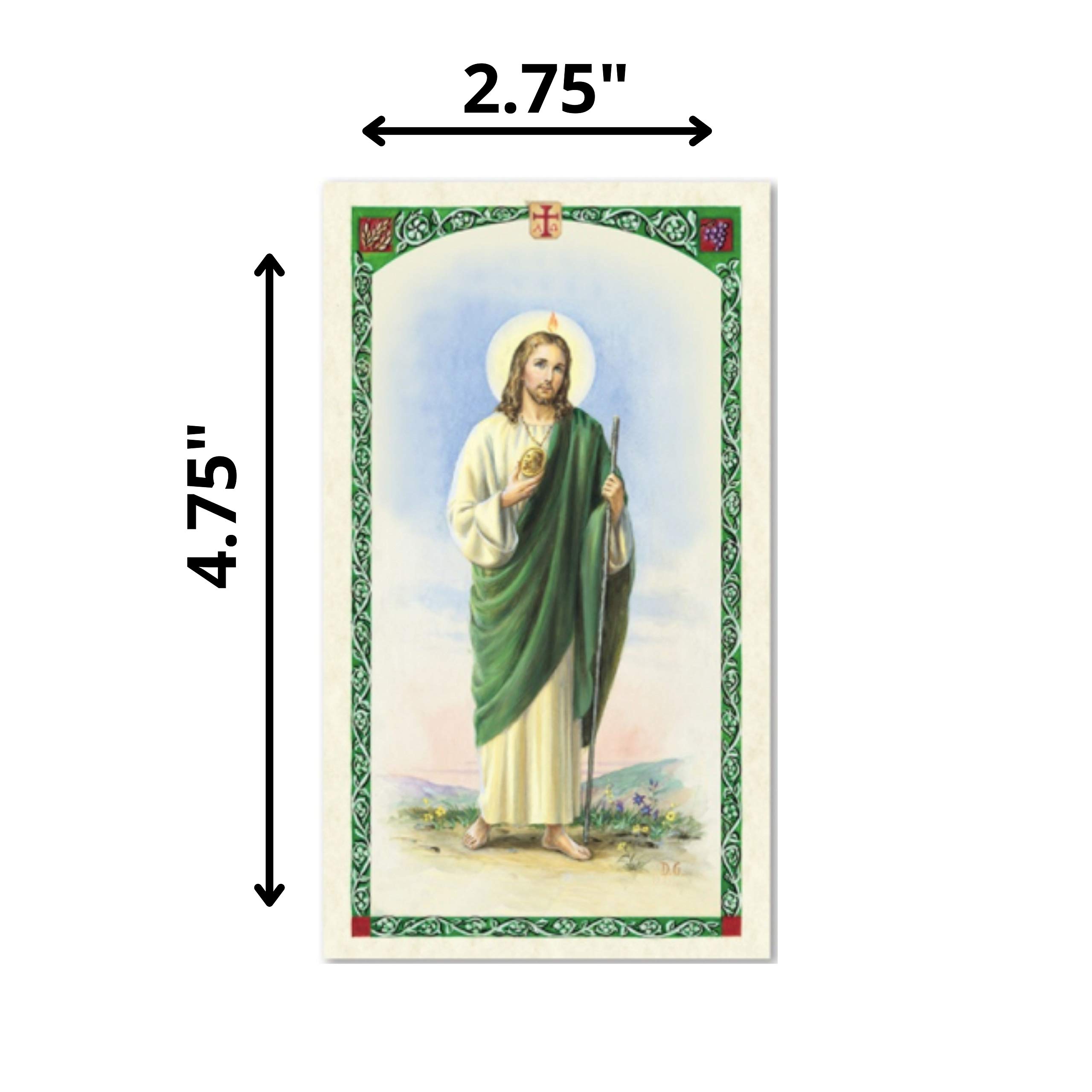 Amazon.com: H HOLLY LINES St.Jude Thaddeus Laminated Prayer Cards Set of  Five Holy Cards : Office Products
