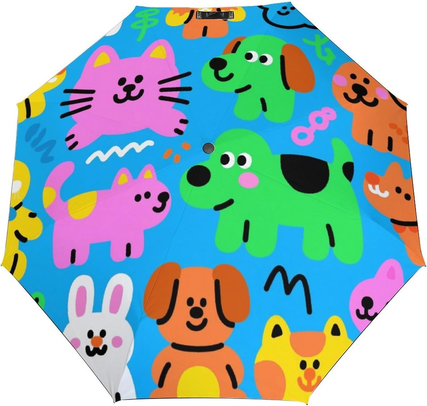 Windproof Travel Umbrella Cartoon Animals Folding Small Sun Umbrella Lightweight Small And Compact Suit for Pocket