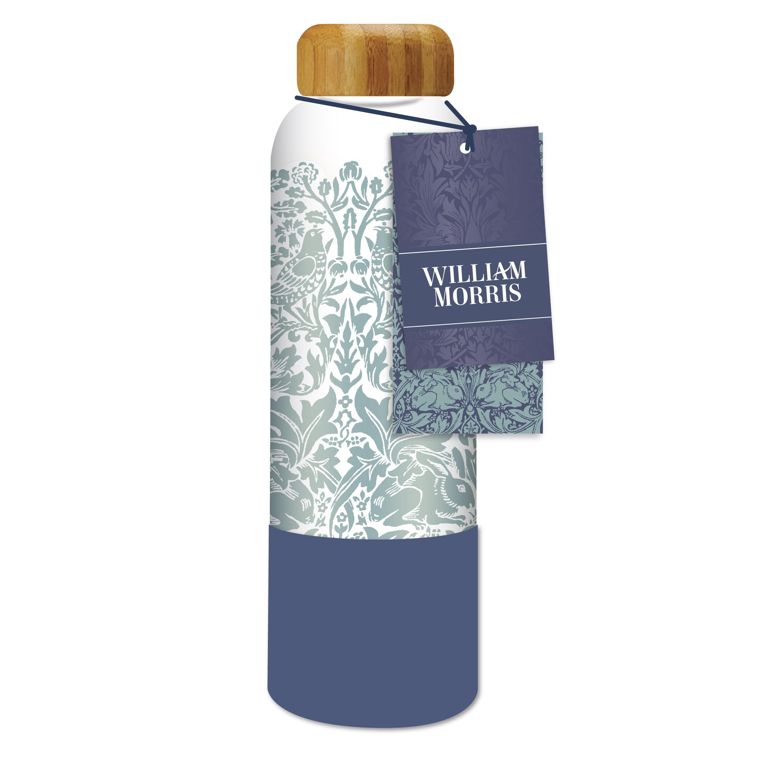 Portico Designs Ltd William Morris Brother Rabbit Glass Water Bottle 600ml