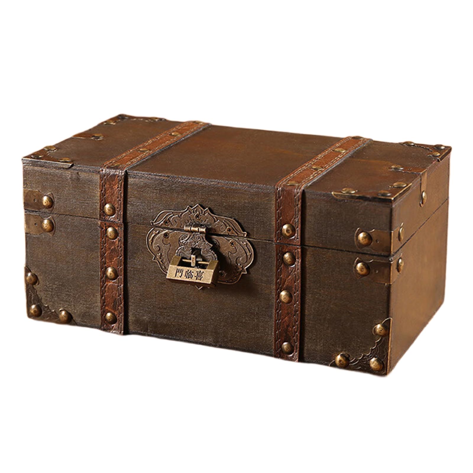 Qusinfc Vintage Sturdy Wood Storage Box with Suitcases Designs for Jewelry and Small Items Use Elegant Vintage Sturdy Wood Storage Box with Suitcases Designs