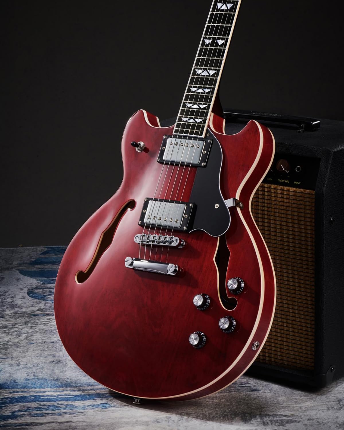 WestCreek 333 Electric Guitar with 6 String, Semi Hollow Body Jazz