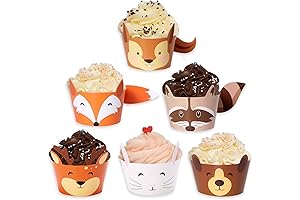 Woodland Cupcake Wrappers for Baby Showers