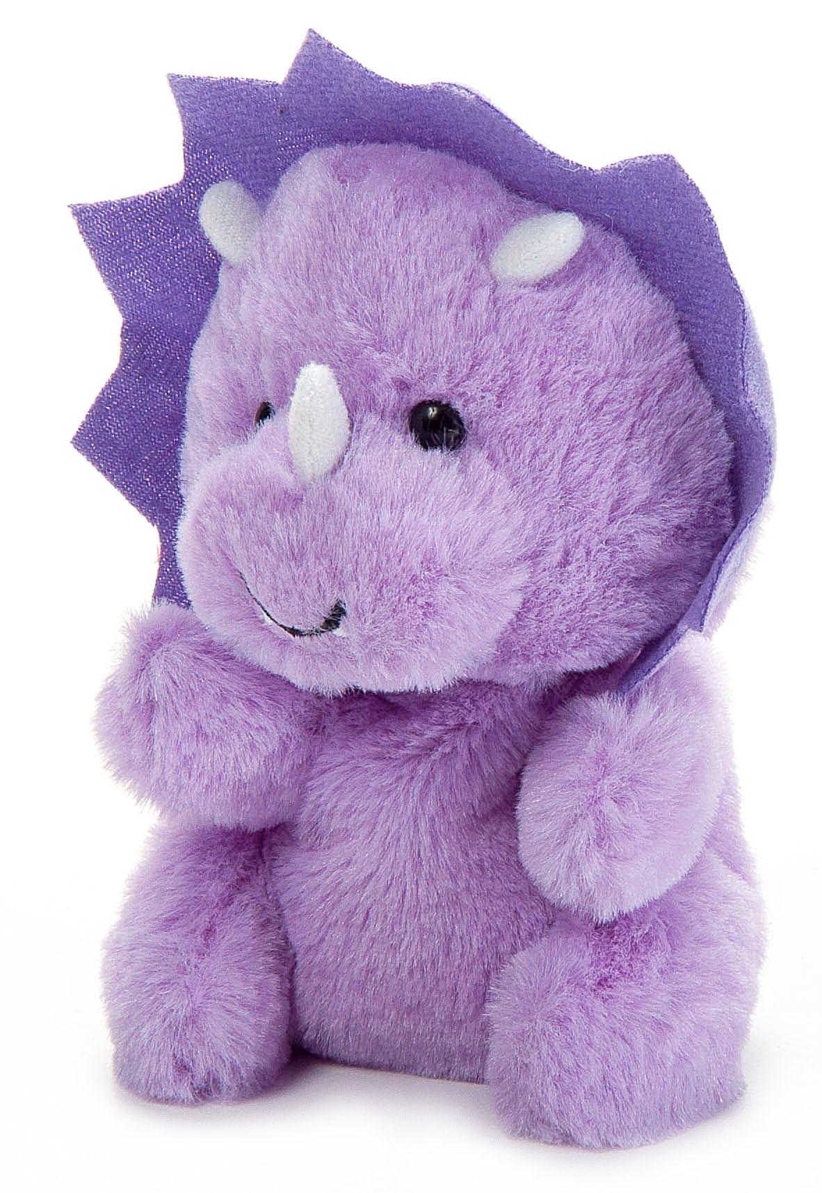The Petting Zoo Triceratops Dinosaur Stuffed Animal Plushie Nuggetz Animals Purple Triceratops Dinosaur Plush Toy 6 inches