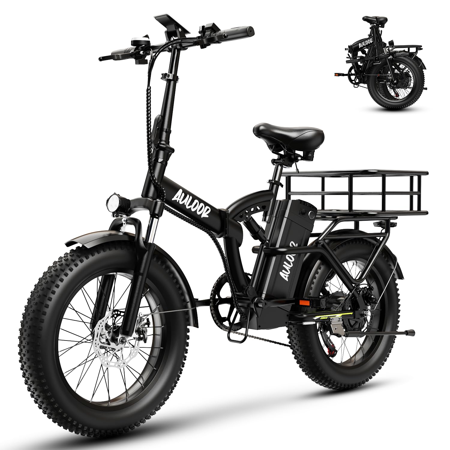 Foldable Electric Bike for Adults with 1500W Peak Motor,20"x4"Fat Tire Ebike for Commuting with 48V 20AH Removable Battery,30MPH Max Speed,80 Miles Max Range