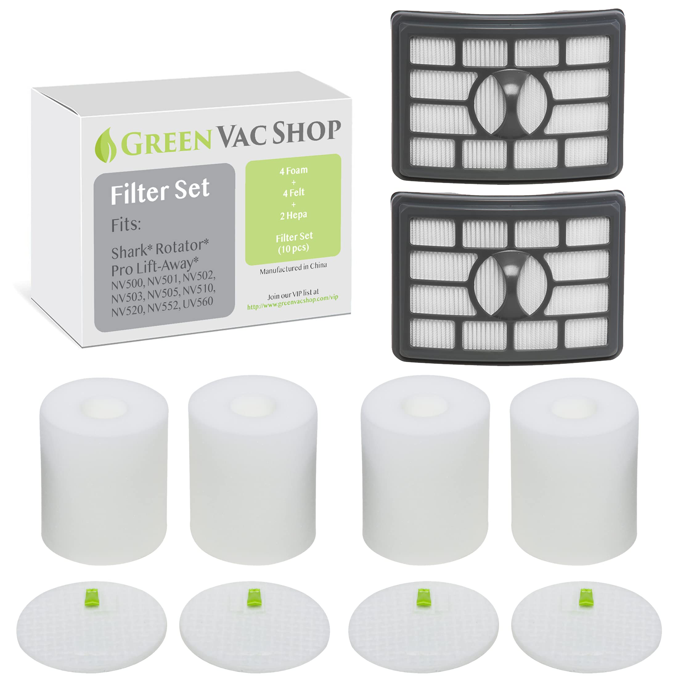 Replacement Foam Filters For Shark NV500, NV501, NV502, NV503, NV505, NV510, NV520, NV552 – Rotator Pro Lift-Away