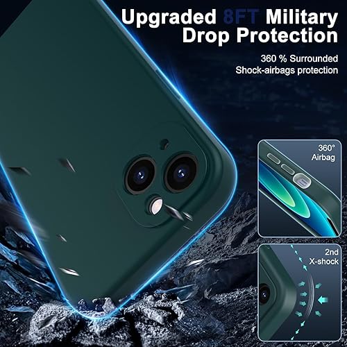 Miniatura 6 de DEENAKIN Funda de silicona para iPhone 13 con protector de pantalla, compatible con MagSafe, funda para cámara, funda magnética protectora delgada