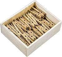 Vista 19 de JAM PAPER Wood Clip Clothespins - Small - 7/8 Inch - White - 50 Clothes Pins/Pack