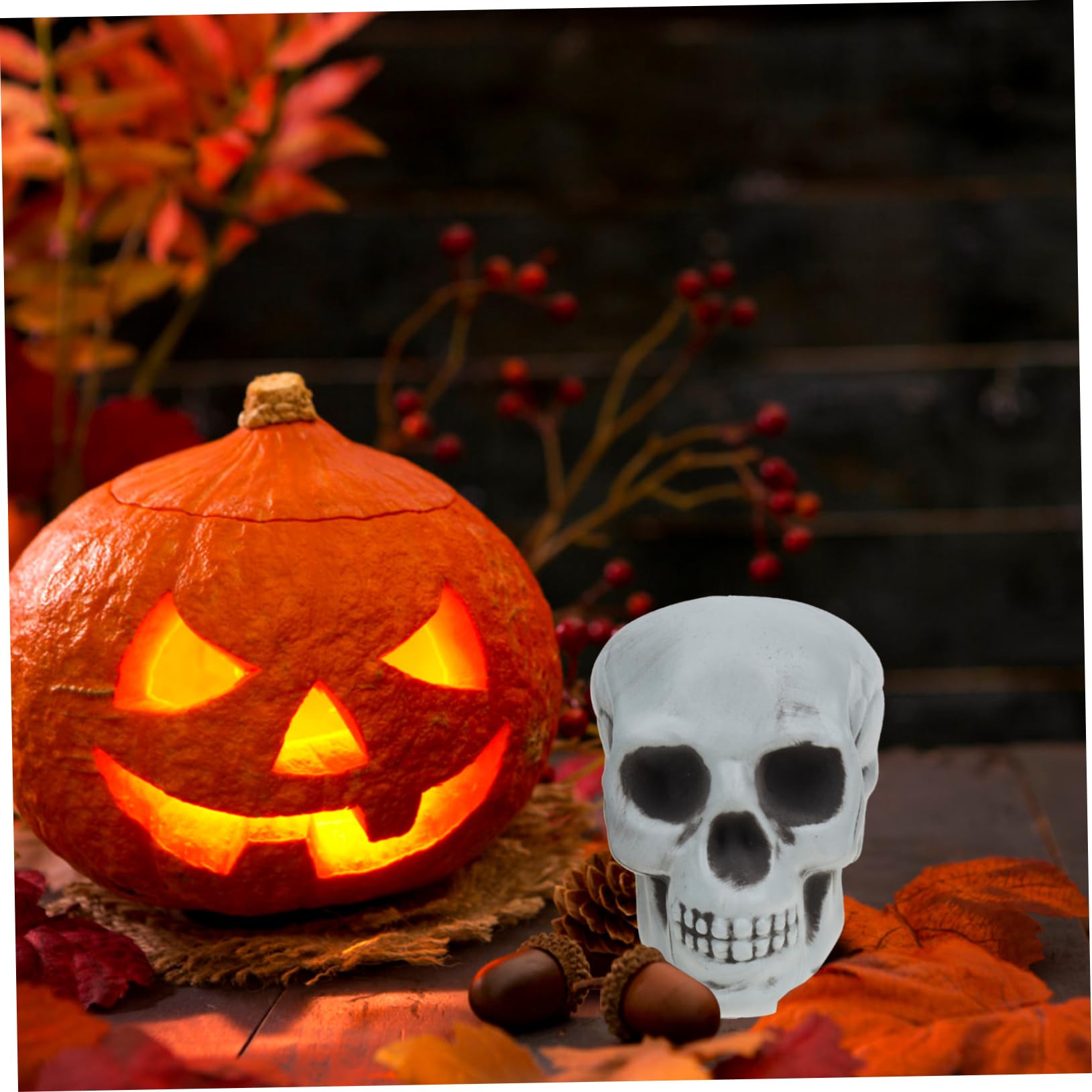 TOPBATHY 32 Piezas Esqueleto De Halloween Decoración De Estatua De Esqueleto Cráneo Divertido Esqueleto Estatuilla Estatua Accesorios De Calavera De Miedo Calaveras Falsas El Plastico