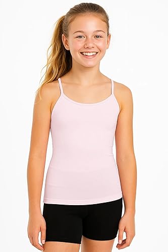 Miniatura 6 de Kurve Camiseta sin mangas para niña Camiseta elástica de tela protectora UV, clasificación UPF 50+ (fabricada en Estados Unidos)