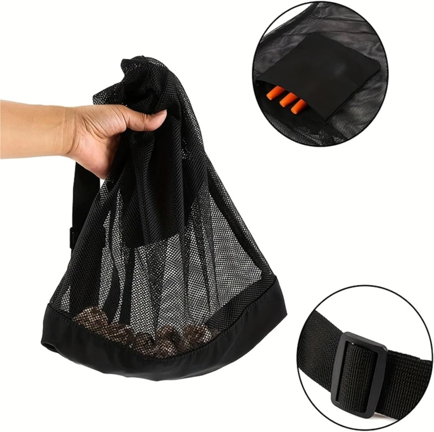 2pcs Mushroom Hunting Net Bag Harvest Basket Collection Large Capacity Mesh Garden Fruit Picking For Outdoor