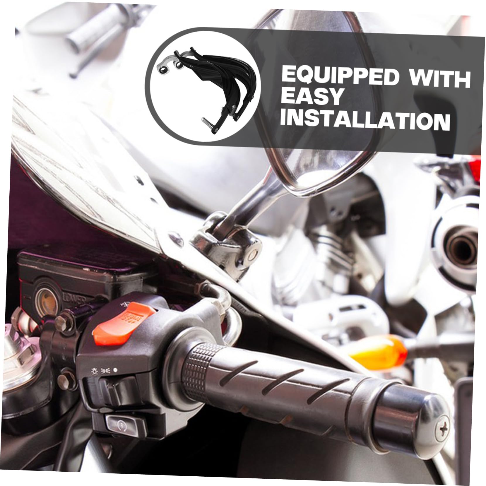 Protège-mains de Moto 1 Paire Noir Plastique Métal pour Guidon