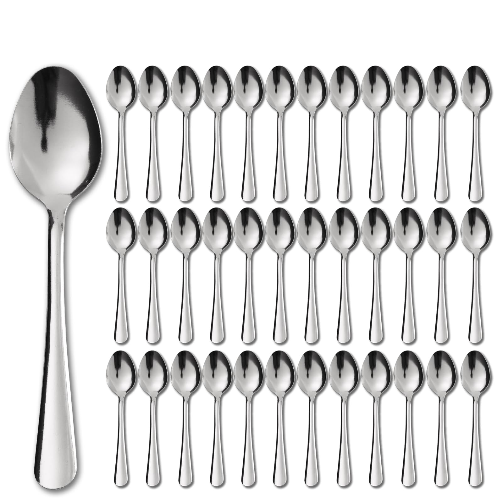 Windsor 36-Pcs Stainless Steel Dinner Spoons, Silverware Spoons