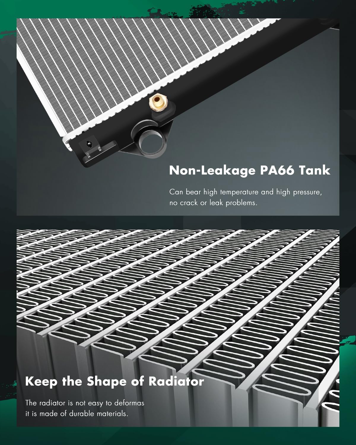 SCITOO Engine Coolant Aluminum Radiator Assembly for 2003-2009 for Toyota for 4Runner 4.0L 2007-2014 for Toyota for FJ Cruiser 4.0L; Replace: 2580