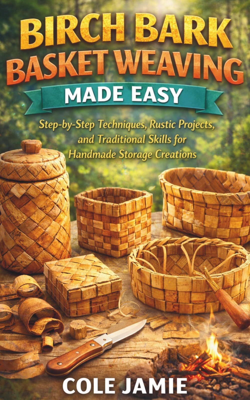 BIRCH BARK BASKET WEAVING MADE EASY: Step-by-Step Techniques, Rustic Projects, and Traditional Skills for Handmade Storage Creations