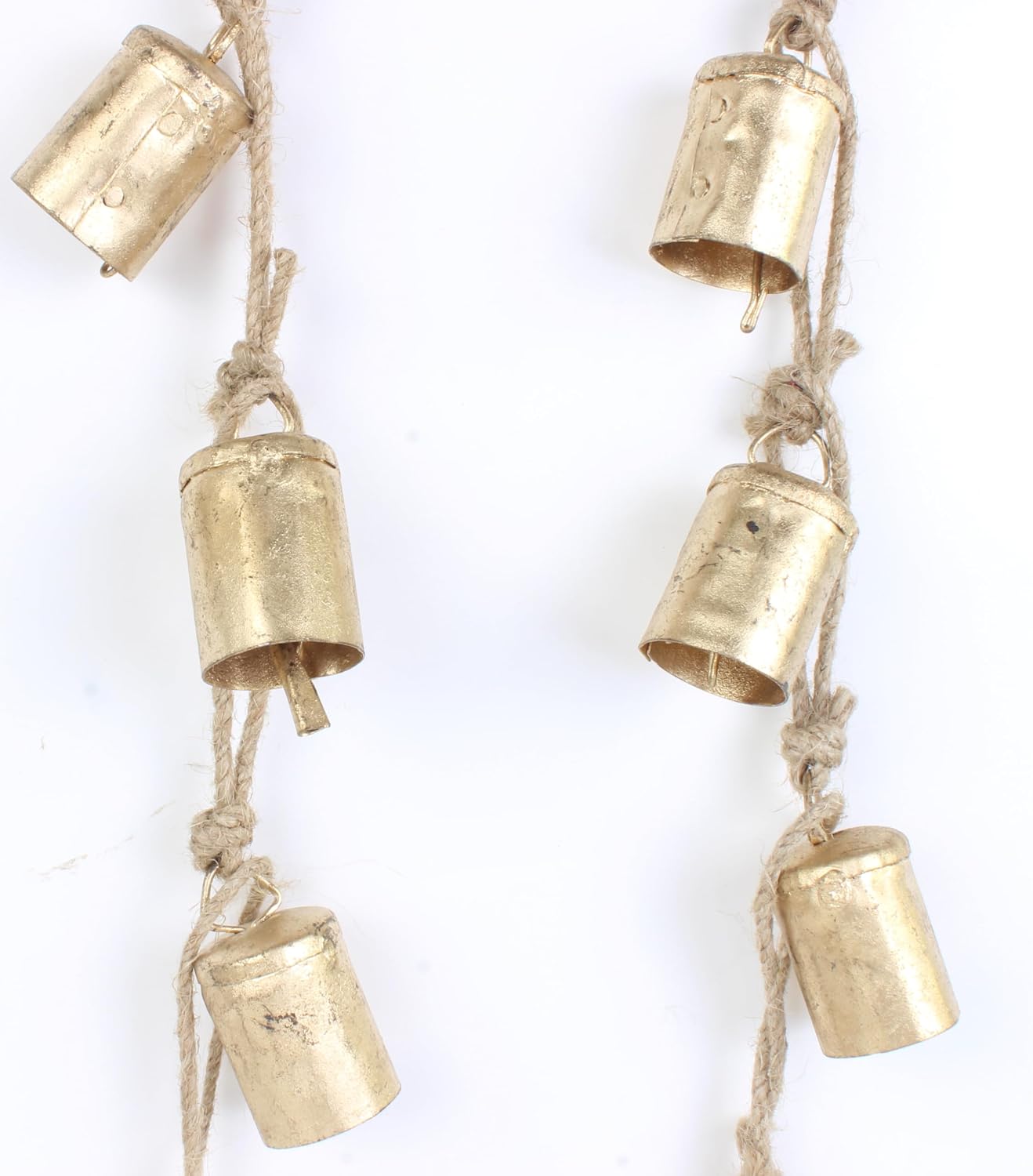 Set of 10 Pieces Metal Hanging Christmas Bells | Christmas Ornaments Set Vintage Christmas Decor for Tree – Gold Rustic Chime Jingle Bell Cow Bells Christmas Tree Decoration Hanging Bell Sleigh Bells