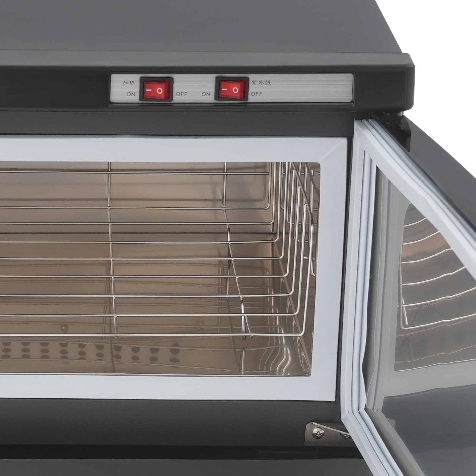 Scaldasalviette Scaldasalviette Comprime Asciugamani Asciugamani Caldo Cabinet Sterilizzatore Luce UV 25 L, Radiazione elettromagnetica +Riscaldamento, Spa E Bagno (Nero)