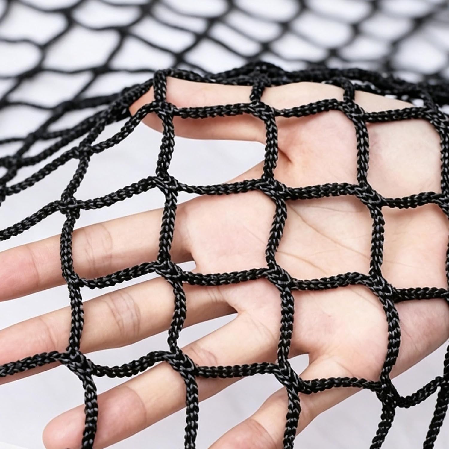 Kids Safety Rope Net, Knotless Nylon Balcony Guard, Pet Anti-Fall Netting for Stairs, Outdoor Terrace Decoration, Childproof Fence Solution Black 1M×10M(3.3FT×32.8FT)