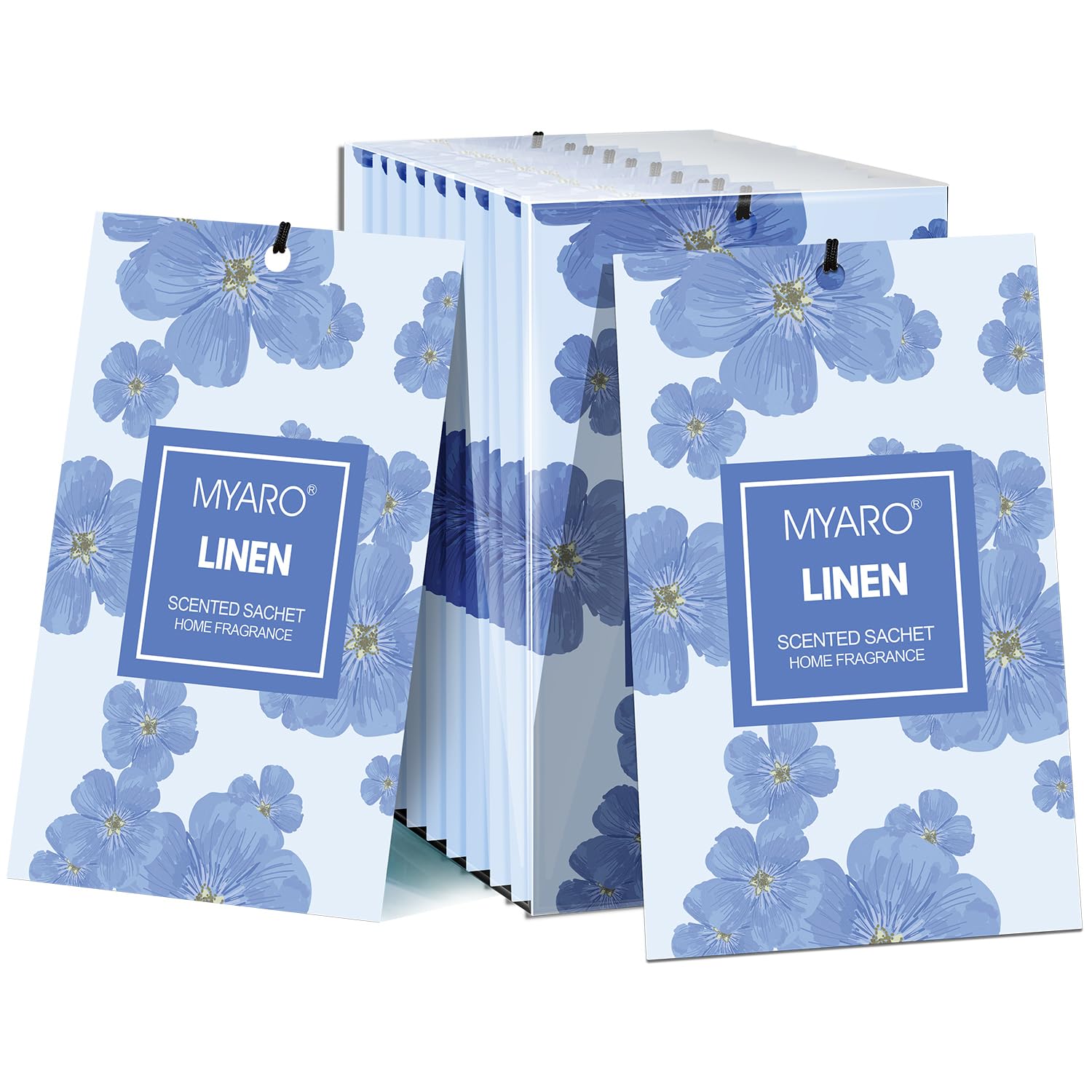 MYARO 12 Packs Linen Scented Sachets for Drawer and Closet, Long-Lasting Sachets Bags, Fresh Scents Potpourri Bags Home Fragrance Sachet for Lover