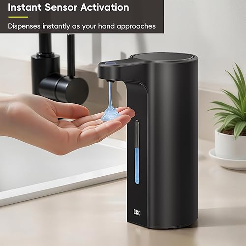 Miniatura 6 de EKO Aroma Pro - Dispensador automático de jabón líquido sin contacto de 13.5 onzas líquidas, dispensador de jabón para manos y platos recargable