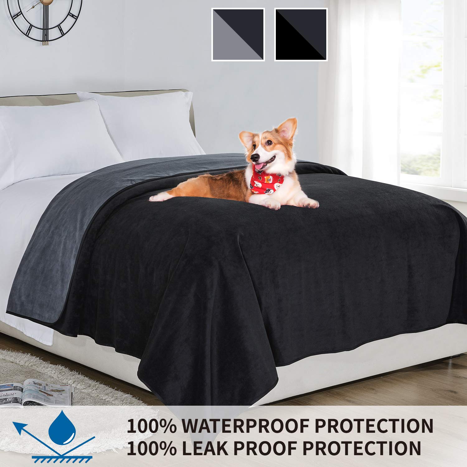 softan Waterproof Blanket Cover 230x230CM for Baby, Adults, Dogs, Cats or  Any Pets, Layer Protector and 100% Leak Proof blanket for Bed, Sofa