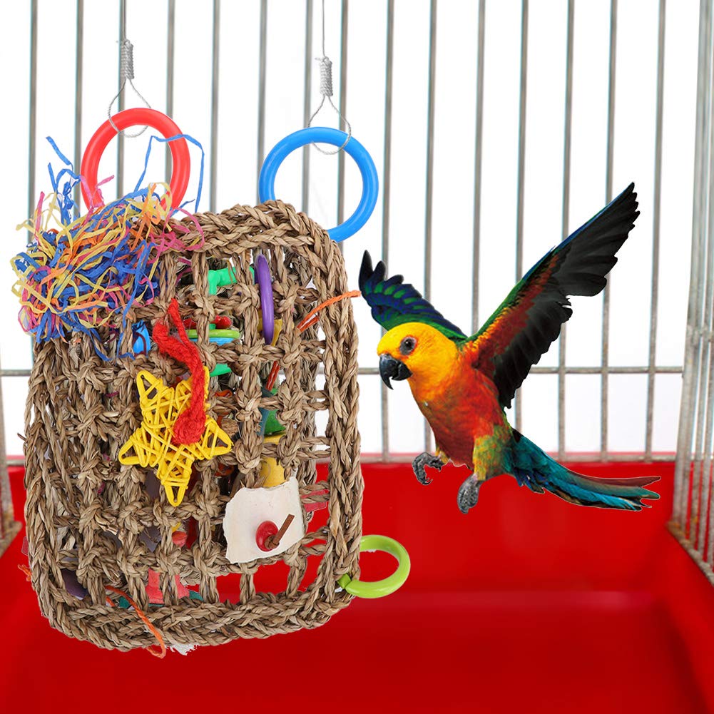Vogelschaukel & Kletterspielzeug Aus Stroh – 3 Ringe, Ca. 10 Cm Durchmesser, Für Papageien & Sittiche