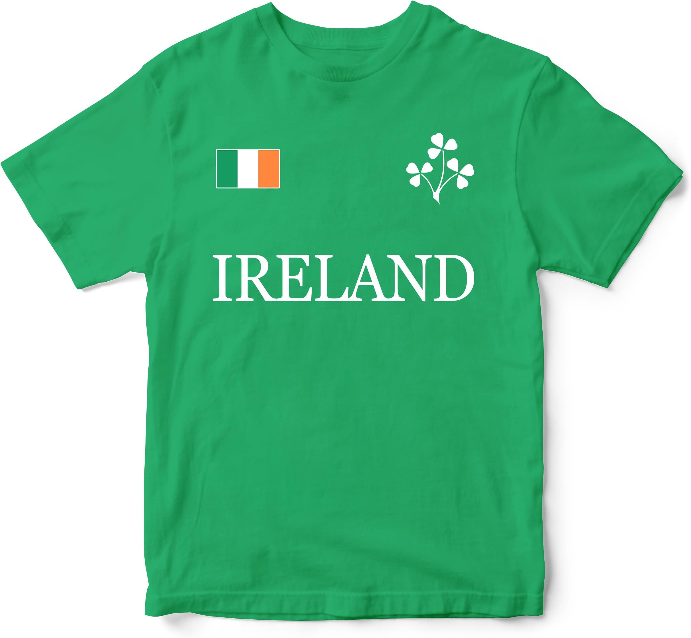 Ireland Kids T Shirt Boys Girls Rugby Irish Shamrock Badge Nations Gift