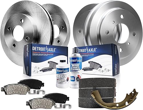 Miniatura 16 de Detroit Axle - Kit de frenos para 2008-2015 Scion xB Rotores de freno de disco delantero y trasero Pastillas de freno de cerámica 2009 2010 2011