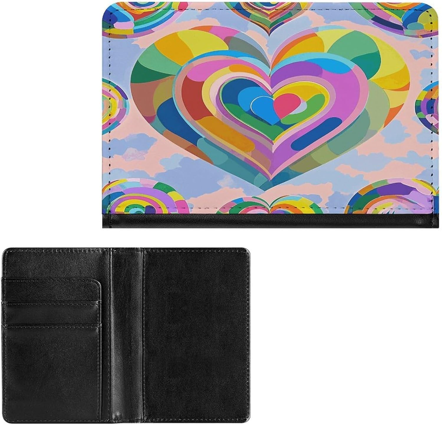 Colourful Heart Passport Holder for Travel image 2