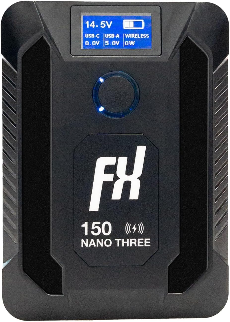 SONGING FXLION Wireless Nano Three-PRO Tiny V-Mount/V-Lock Battery with Type-C, D-tap, USB A, Micro USB for Cameras, Camcorders,Large LED Lights, Monitors (150Wh)
