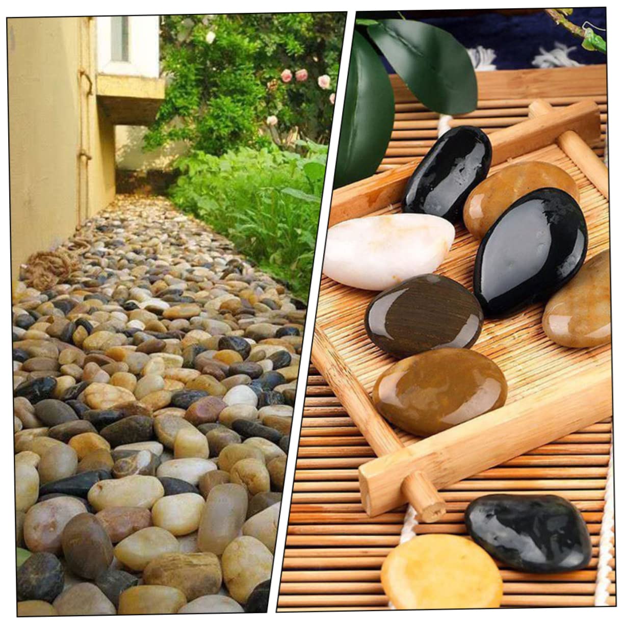 BESPORTBLE 2bolsas Rocas Suaves y Redondas para Piedras Decorativas Guijarros para Jardineras