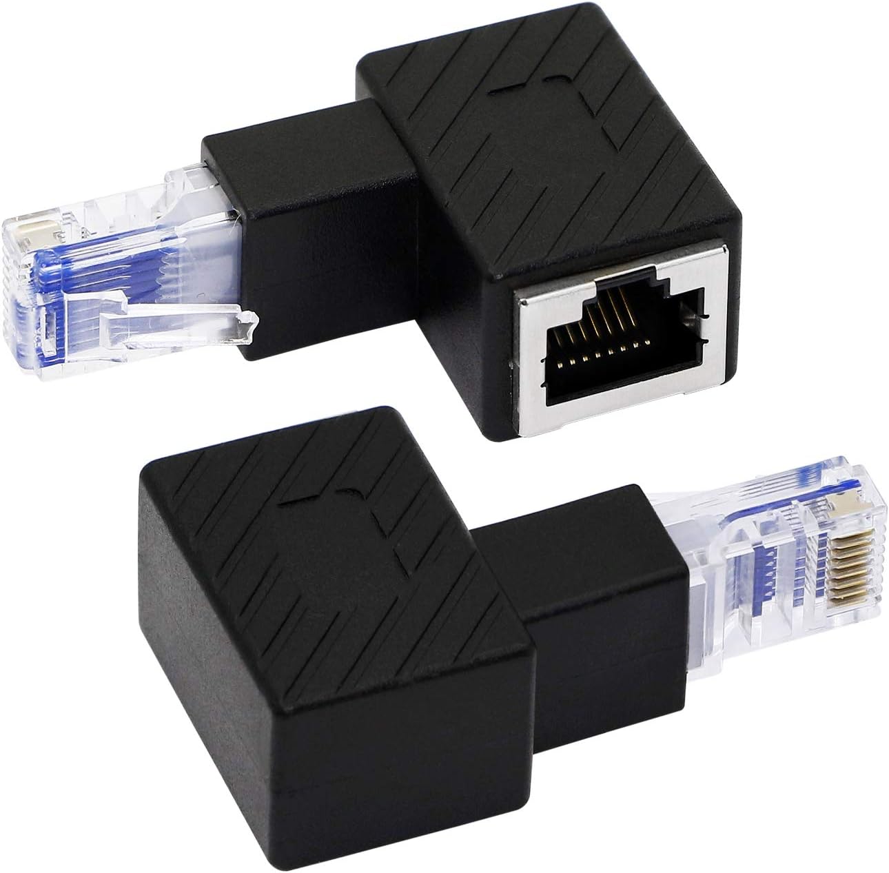 Amazon.com: RIIEYOCA 90 Degree Ethernet Adapter,Down Angle RJ45 Male to ...