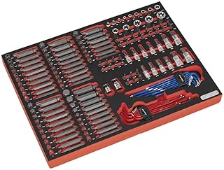 Sealey TBTP07 Tool Tray with Specialised Bits & Sockets, 176.5mm x 397mm x 55mm, Red