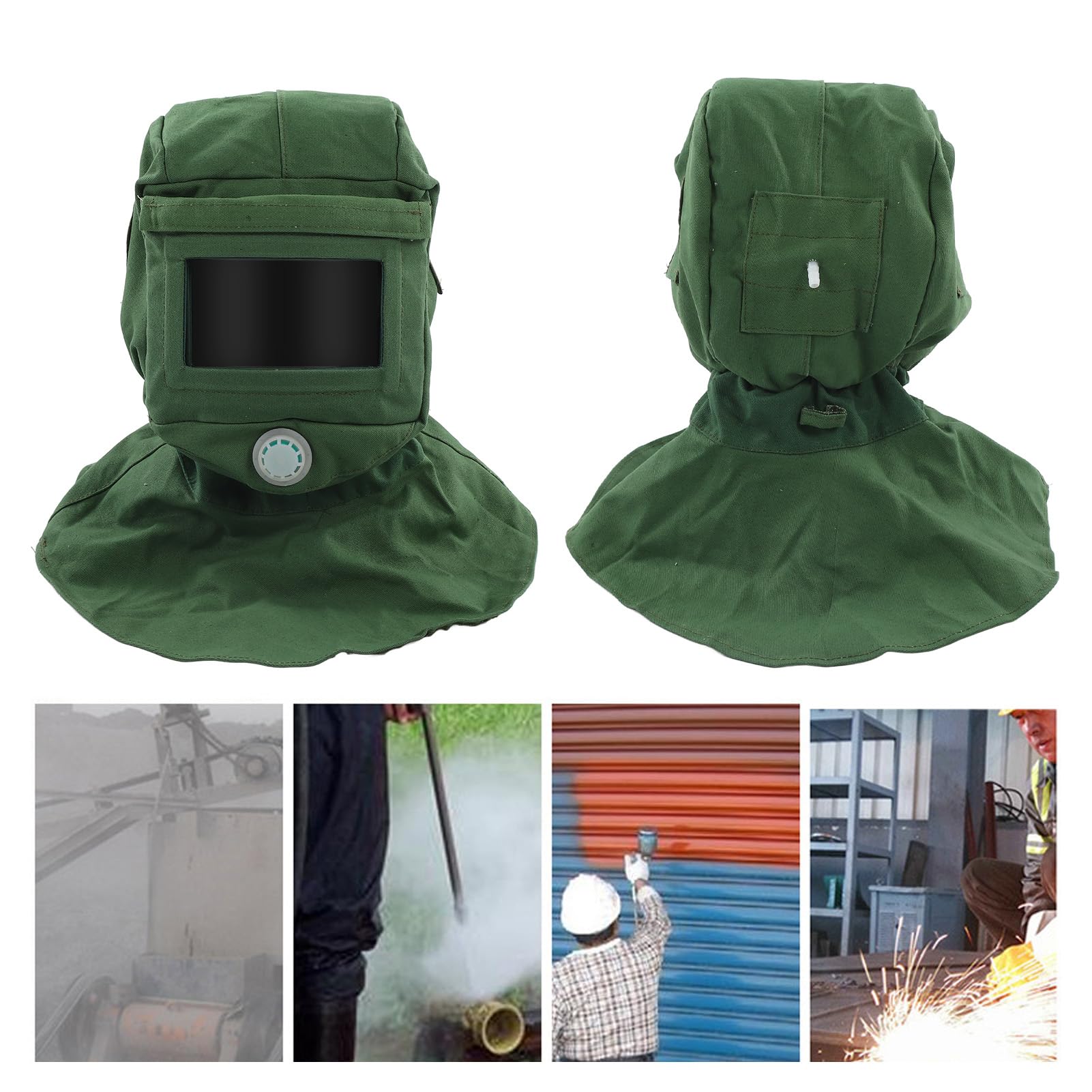 Sand Blasting Hood, Sand Blasting Hood, Shawl Sandblaster Mask Dust Protective Face Mask Face Vent, Safety Face
