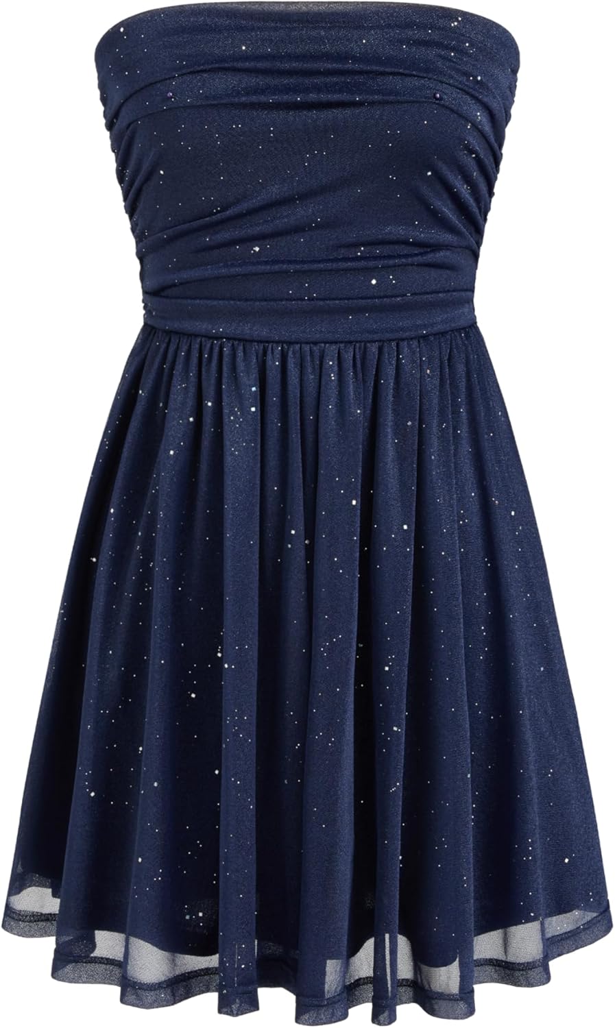 CIDER Women's Glitter Mini Cocktail Dress Party Dress Bowknot Ruched Ruffle Sexy Club Dress for Summer