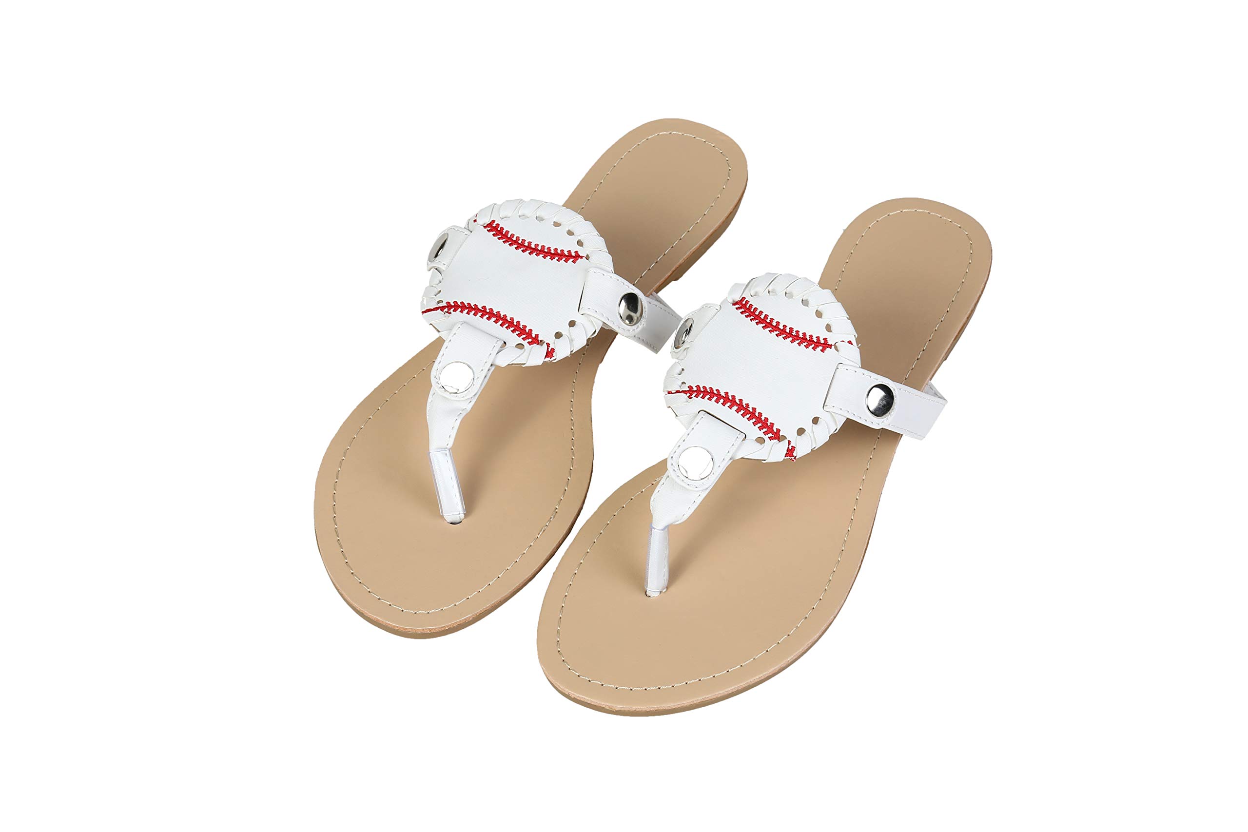womens baseball flip flops