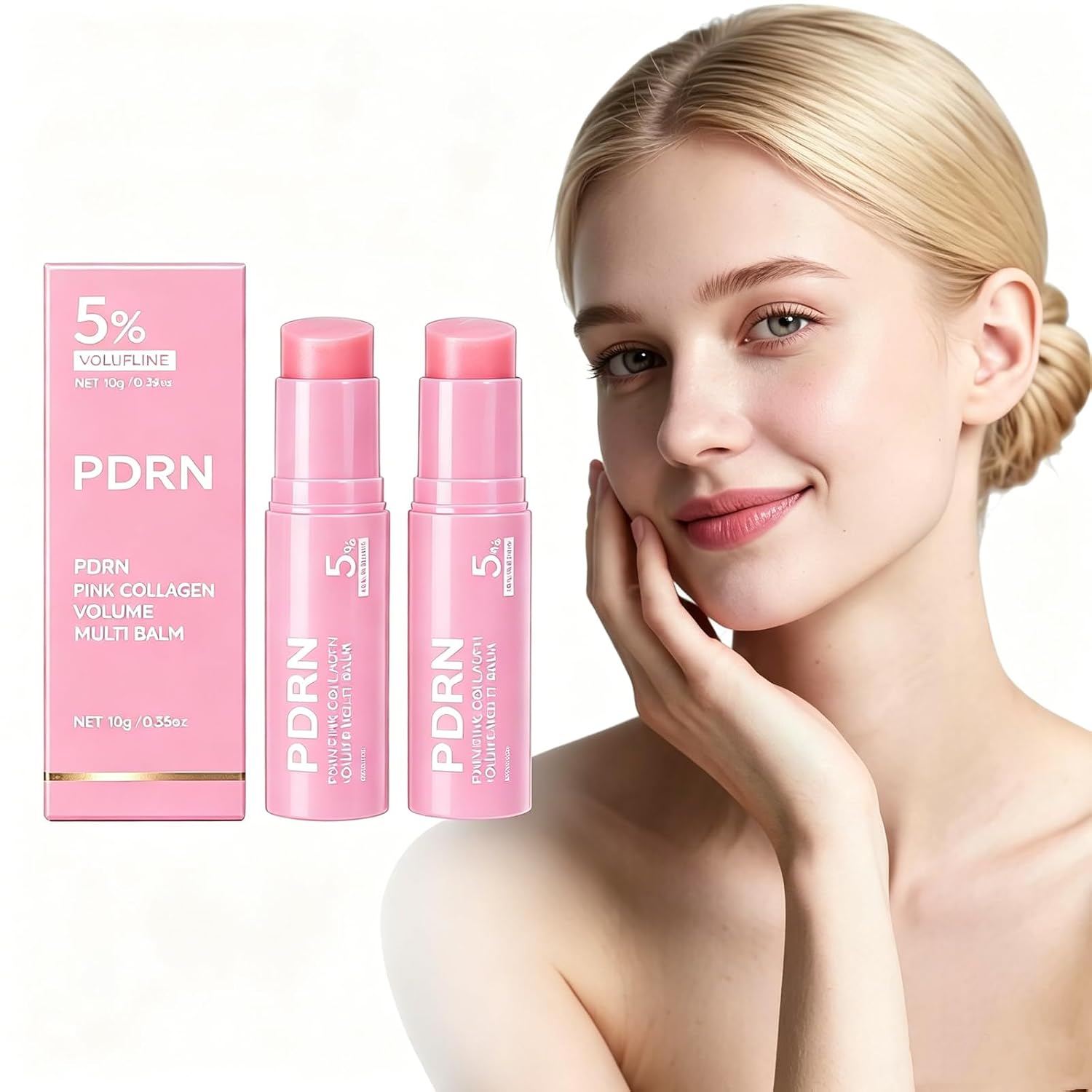 PDRN Pink Collagen Multi Balm Stick - Instant Plumping & Glow