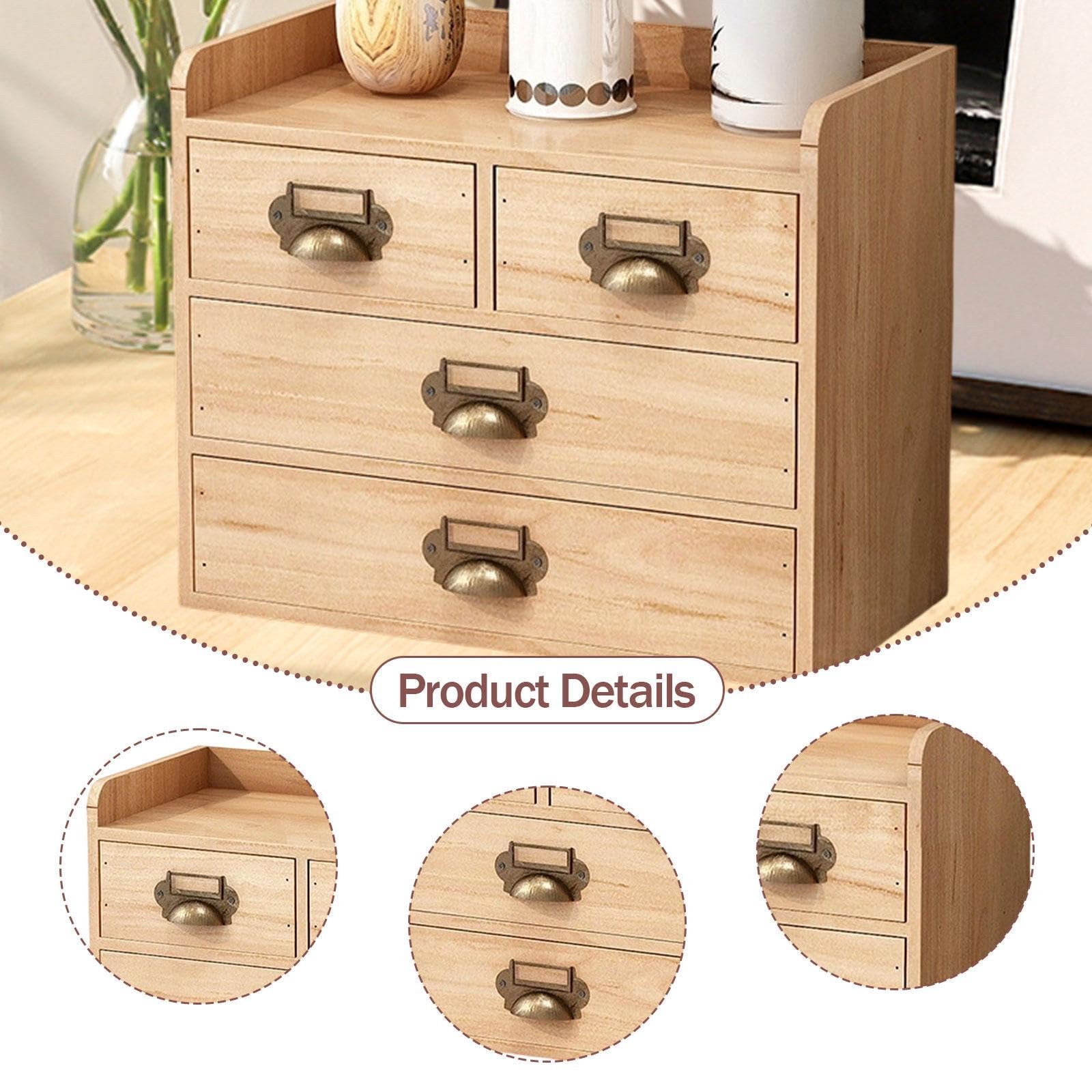 Sharplace Schreibtischschubladen-Organizer, Aufbewahrungsbox aus, platzsparend, Bauernhaus-Organisation, Tischschrank für Schminktisch, Schulschrank, Protokollfarbe