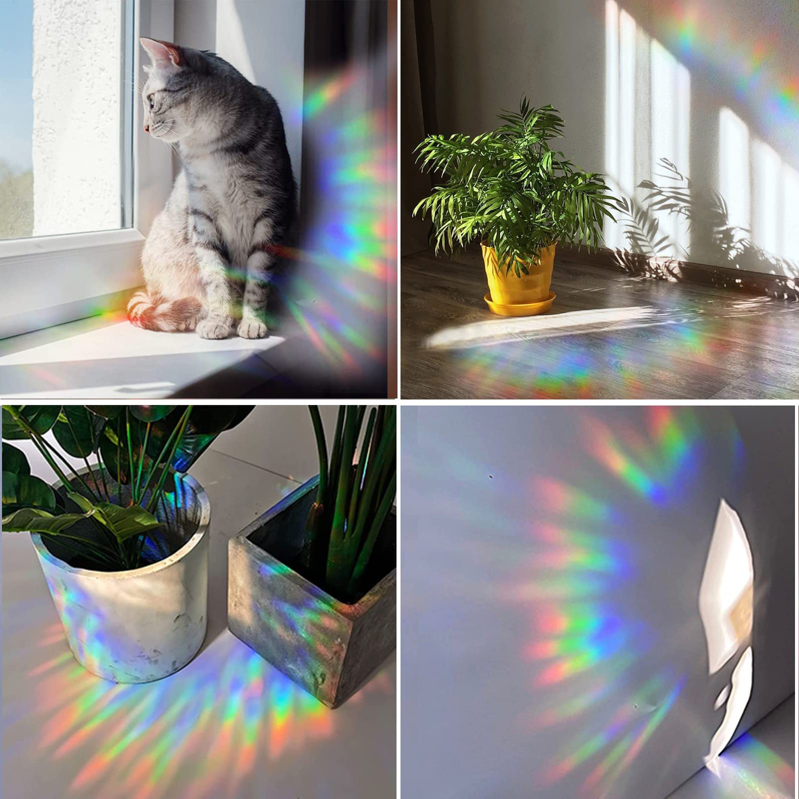 36 Adesivi Rainbow Per Finestre – Anticollisione Uccelli – Forme Di Uccelli, Farfalle, Foglie